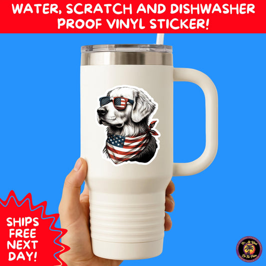 4TH OF JULY | Sticker Pack Independence Day Vinyl Decals, USA Flag, Fireworks, Red White Blue Summer Holiday Patriotic Sticker Set