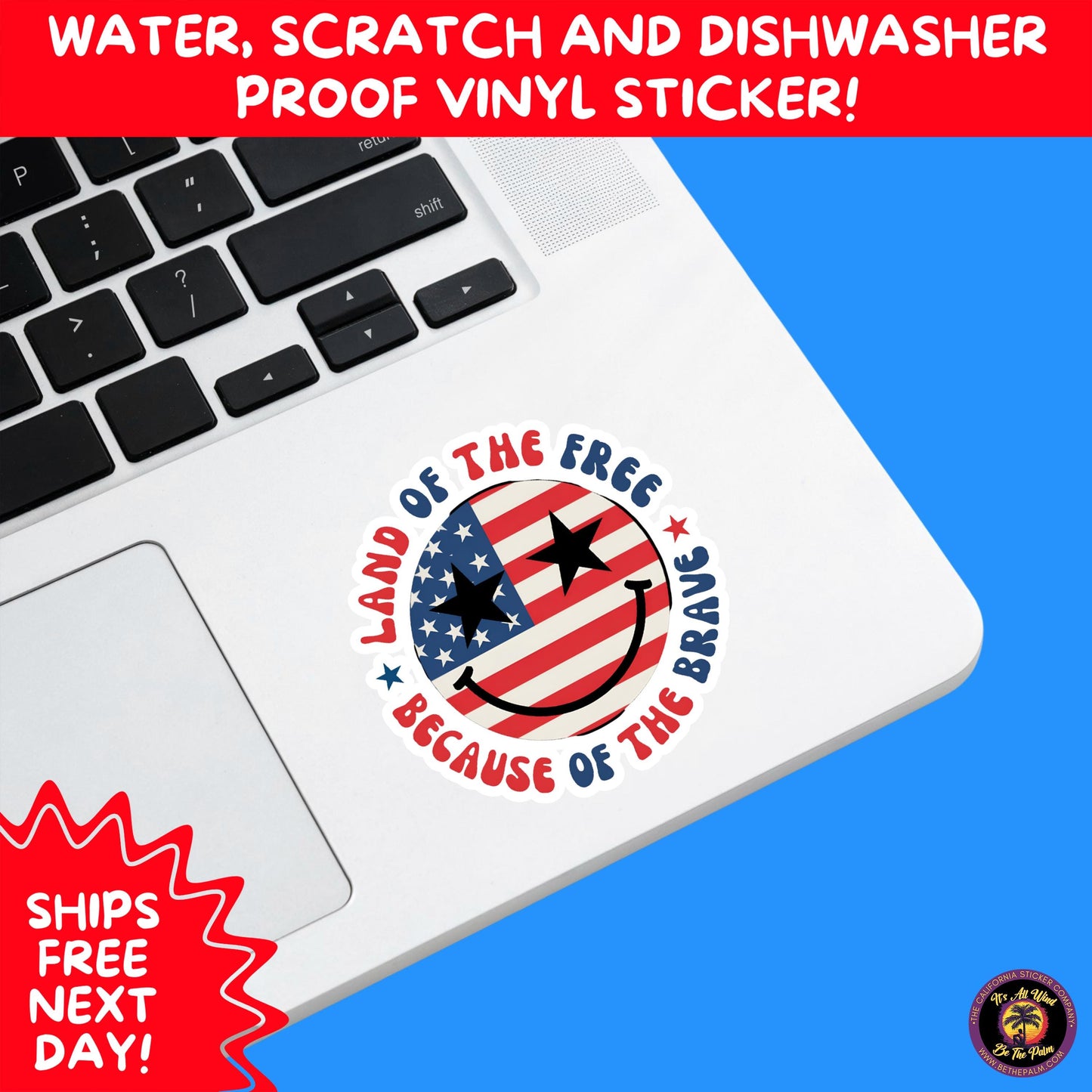 4TH OF JULY | Sticker Pack Independence Day Vinyl Decals, USA Flag, Fireworks, Red White Blue Summer Holiday Patriotic Sticker Set