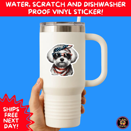 4TH OF JULY | Sticker Pack Independence Day Vinyl Decals, USA Flag, Fireworks, Red White Blue Summer Holiday Patriotic Sticker Set