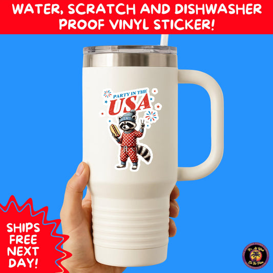 4TH OF JULY | Sticker Pack Independence Day Vinyl Decals, USA Flag, Fireworks, Red White Blue Summer Holiday Patriotic Sticker Set