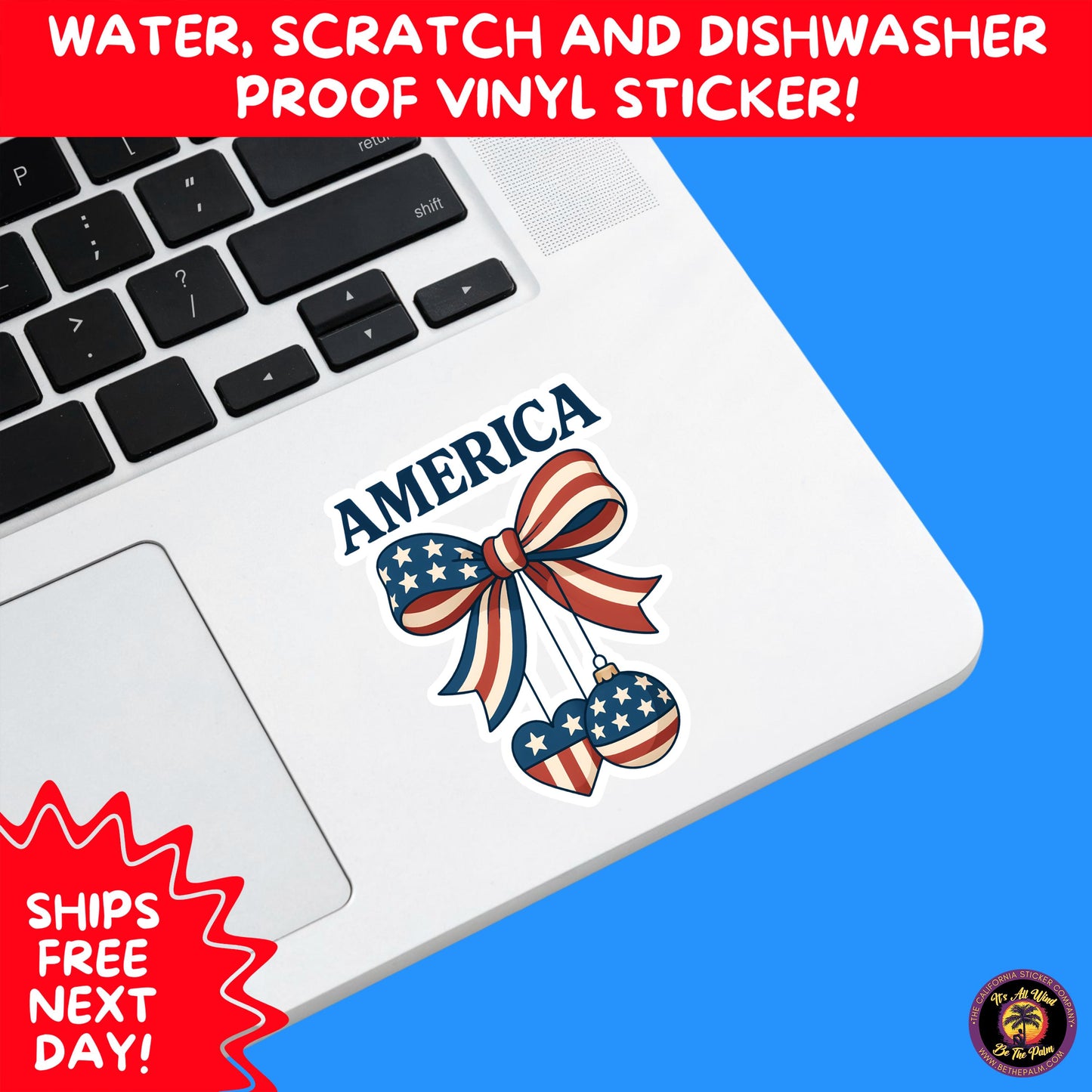4TH OF JULY | Sticker Pack Independence Day Vinyl Decals, USA Flag, Fireworks, Red White Blue Summer Holiday Patriotic Sticker Set