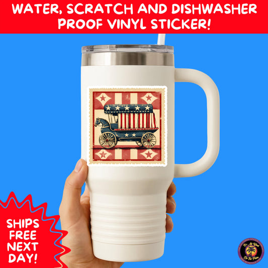 4TH OF JULY | Sticker Pack Independence Day Vinyl Decals, USA Flag, Fireworks, Red White Blue Summer Holiday Patriotic Sticker Set