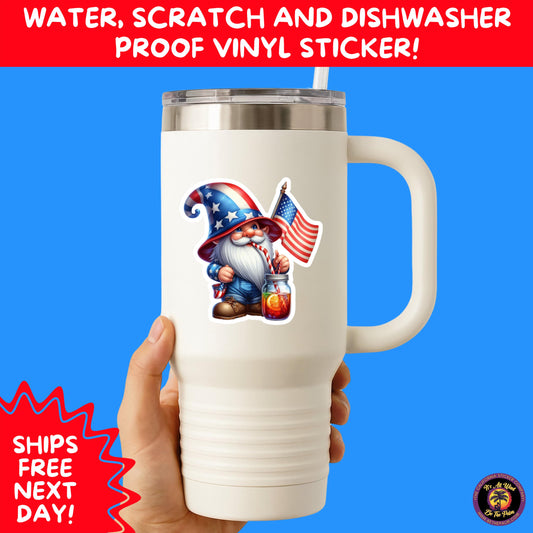 4TH OF JULY | Sticker Pack Independence Day Vinyl Decals, USA Flag, Fireworks, Red White Blue Summer Holiday Patriotic Sticker Set