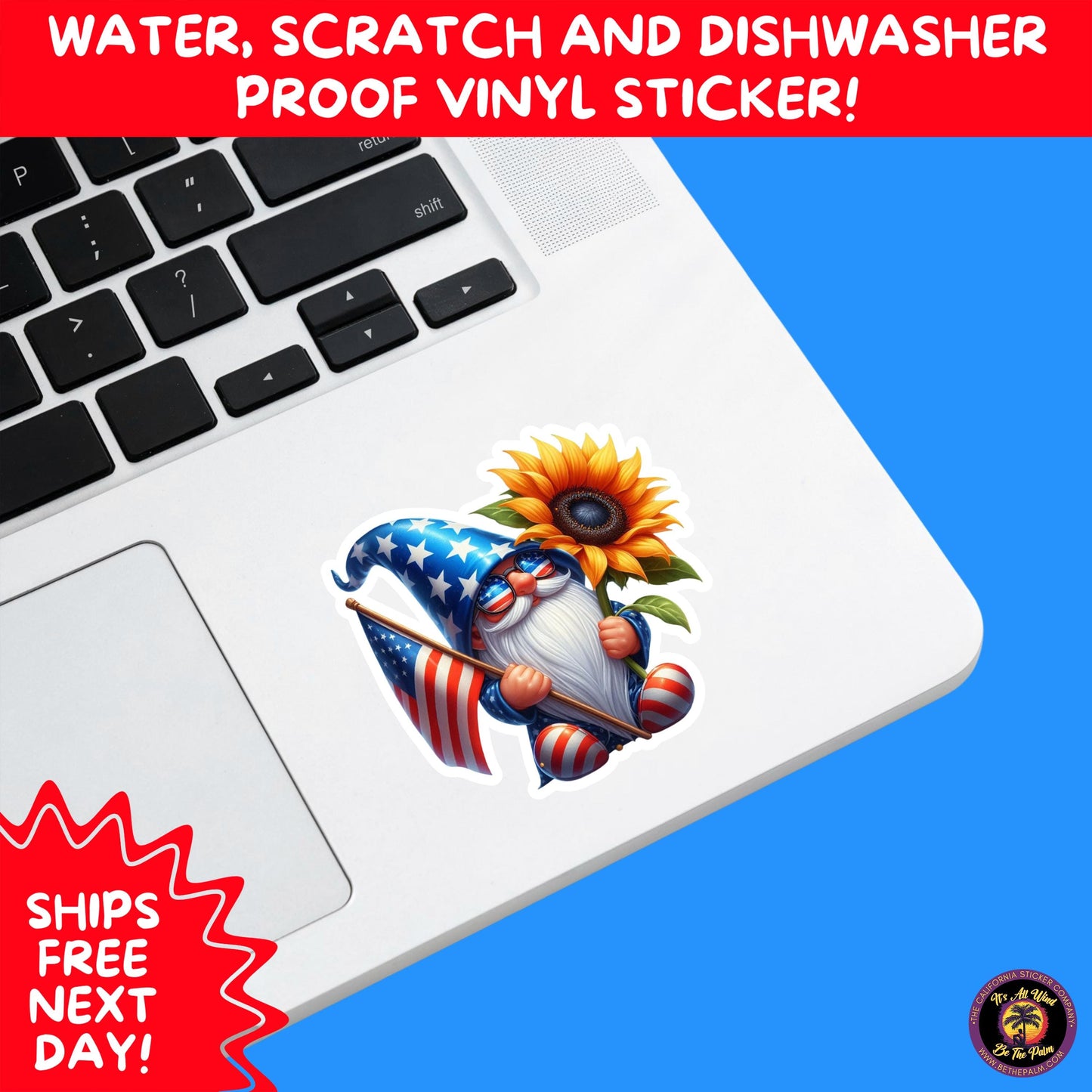 4TH OF JULY | Sticker Pack Independence Day Vinyl Decals, USA Flag, Fireworks, Red White Blue Summer Holiday Patriotic Sticker Set