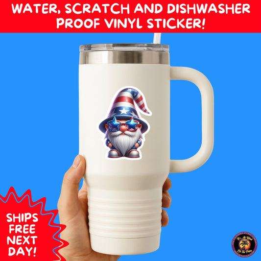 4TH OF JULY | Sticker Pack Independence Day Vinyl Decals, USA Flag, Fireworks, Red White Blue Summer Holiday Patriotic Sticker Set