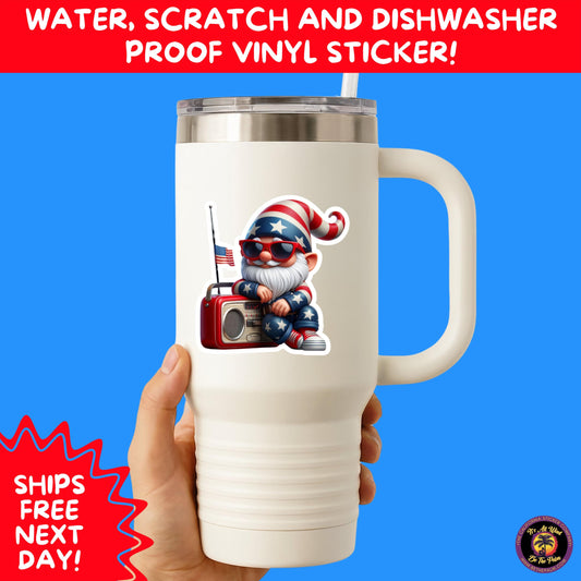 4TH OF JULY | Sticker Pack Independence Day Vinyl Decals, USA Flag, Fireworks, Red White Blue Summer Holiday Patriotic Sticker Set