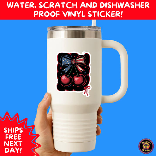 4TH OF JULY | Sticker Pack Independence Day Vinyl Decals, USA Flag, Fireworks, Red White Blue Summer Holiday Patriotic Sticker Set