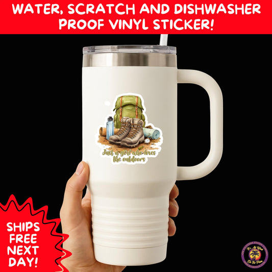 HIKING STICKERS | Set Waterproof Vinyl Decals Ideal for Backpacks Journals Cars Perfect Gift for Trail Walkers Campers and Outdoor Fans