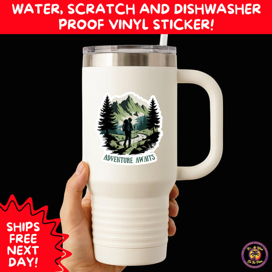 HIKING STICKERS | Set Waterproof Vinyl Decals Ideal for Backpacks Journals Cars Perfect Gift for Trail Walkers Campers and Outdoor Fans