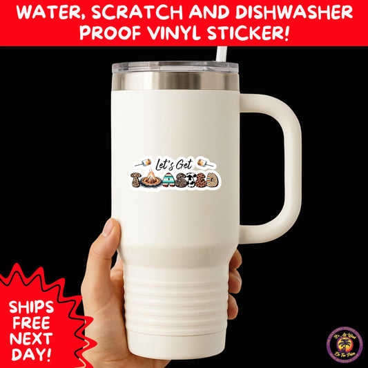 HIKING STICKERS | Set Waterproof Vinyl Decals Ideal for Backpacks Journals Cars Perfect Gift for Trail Walkers Campers and Outdoor Fans