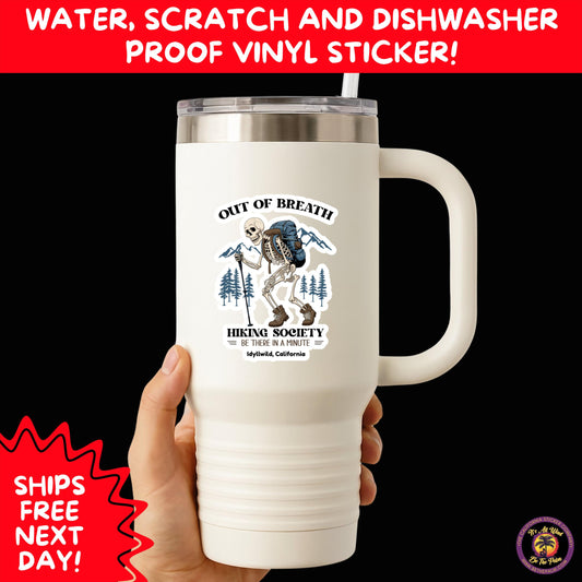 HIKING STICKERS | Set Waterproof Vinyl Decals Ideal for Backpacks Journals Cars Perfect Gift for Trail Walkers Campers and Outdoor Fans