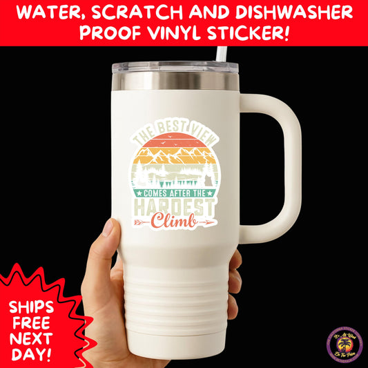 HIKING STICKERS | Set Waterproof Vinyl Decals Ideal for Backpacks Journals Cars Perfect Gift for Trail Walkers Campers and Outdoor Fans