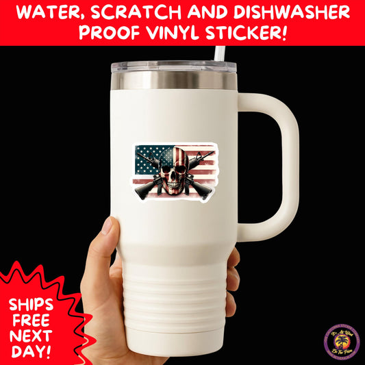 VETERAN STICKERS | Veteran Made Patriotic Vinyl Decals for Military Support, Army Navy Marine Veteran Gifts, American Flag Bumper Sticker