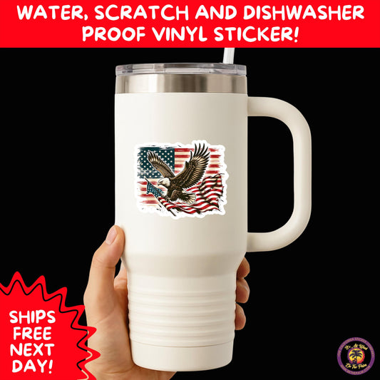 VETERAN STICKERS | Veteran Made Patriotic Vinyl Decals for Military Support, Army Navy Marine Veteran Gifts, American Flag Bumper Sticker