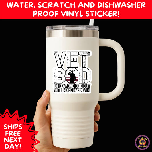 VETERAN STICKERS | Veteran Made Patriotic Vinyl Decals for Military Support, Army Navy Marine Veteran Gifts, American Flag Bumper Sticker