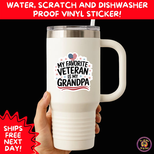 VETERAN STICKERS | Veteran Made Patriotic Vinyl Decals for Military Support, Army Navy Marine Veteran Gifts, American Flag Bumper Sticker