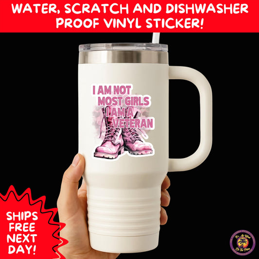 VETERAN STICKERS | Veteran Made Patriotic Vinyl Decals for Military Support, Army Navy Marine Veteran Gifts, American Flag Bumper Sticker