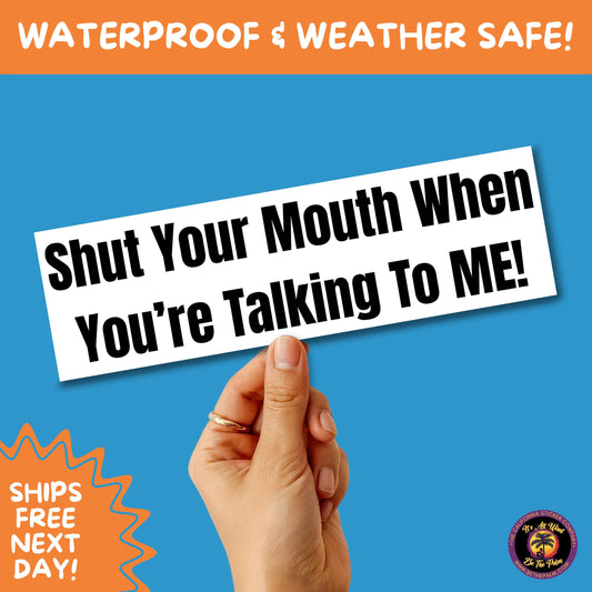 BUMPER STICKER | Funny Vinyl Decals for Cars Trucks Laptops Durable Waterproof Outdoor Sticker Gift for Drivers and Road Trips