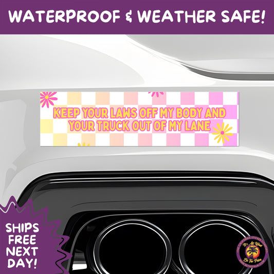 BUMPER STICKER | Funny Vinyl Decals for Cars Trucks Laptops Durable Waterproof Outdoor Sticker Gift for Drivers and Road Trips