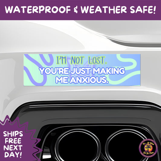 BUMPER STICKER | Funny Vinyl Decals for Cars Trucks Laptops Durable Waterproof Outdoor Sticker Gift for Drivers and Road Trips