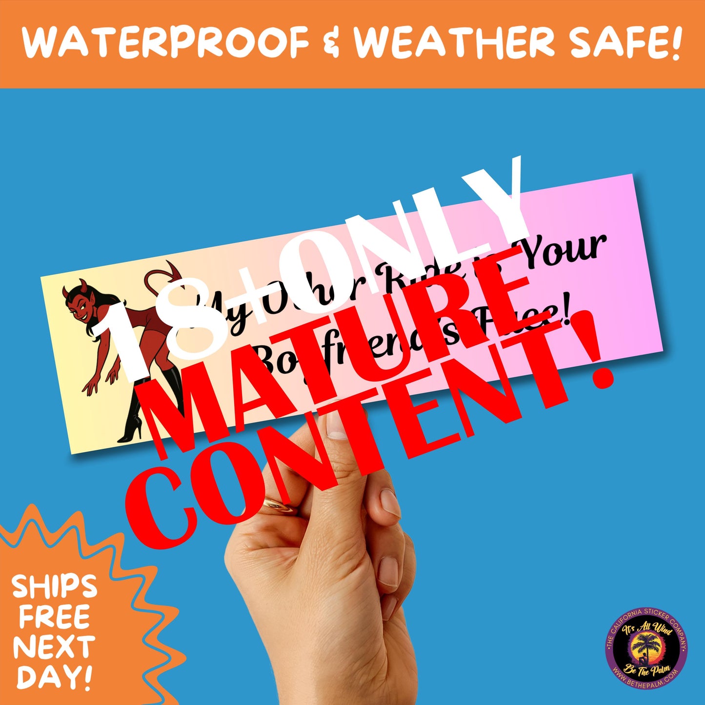 BUMPER STICKER | Funny Vinyl Decals for Cars Trucks Laptops Durable Waterproof Outdoor Sticker Gift for Drivers and Road Trips