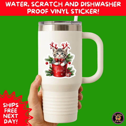 CHRISTMAS STICKER PACK | Festive Holiday Decor Vinyl Stickers Perfect for Journals Gifts Planners Stocking Stuffers Winter Aesthetic Fun