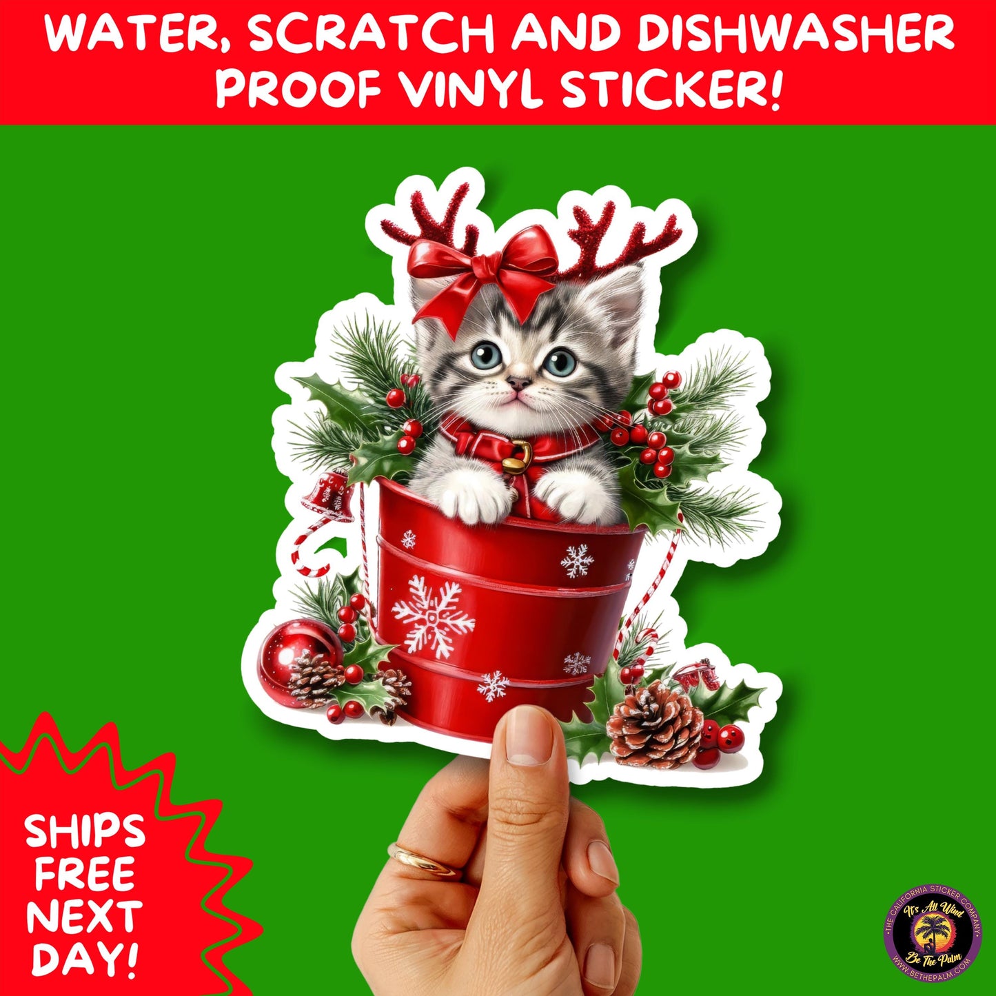 CHRISTMAS STICKER PACK | Festive Holiday Decor Vinyl Stickers Perfect for Journals Gifts Planners Stocking Stuffers Winter Aesthetic Fun