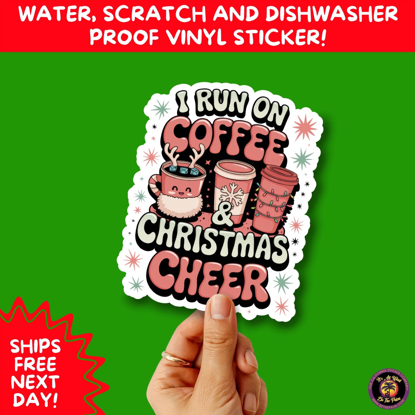 CHRISTMAS STICKER PACK | Festive Holiday Decor Vinyl Stickers Perfect for Journals Gifts Planners Stocking Stuffers Winter Aesthetic Fun