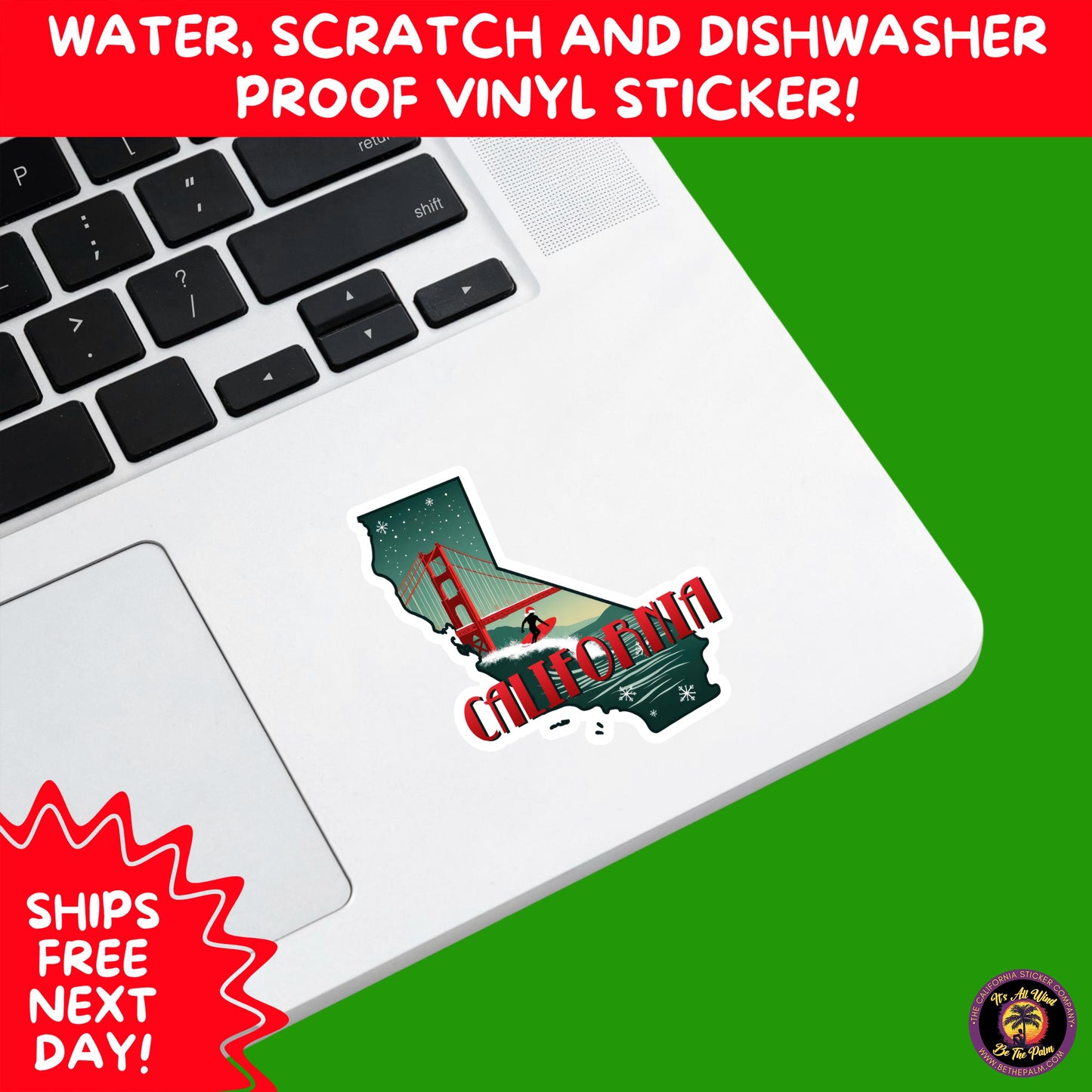 CHRISTMAS STICKER PACK | Festive Holiday Decor Vinyl Stickers Perfect for Journals Gifts Planners Stocking Stuffers Winter for California