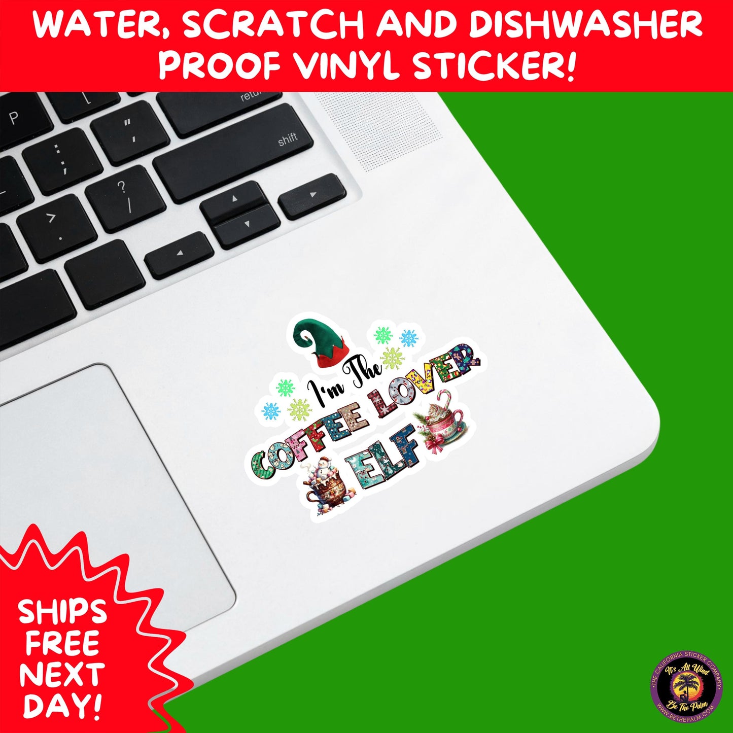 CHRISTMAS STICKER PACK | Festive Holiday Decor Vinyl Stickers Perfect for Journals Gifts Planners Stocking Stuffers Winter for coffee lovers