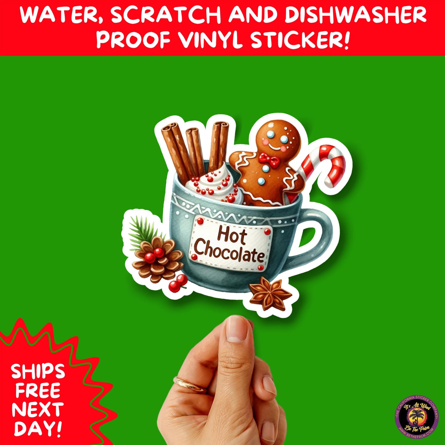 CHRISTMAS STICKER PACK | Festive Holiday Decor Vinyl Stickers Perfect for Journals Gifts Planners Stocking Stuffers Winter for coffee lovers