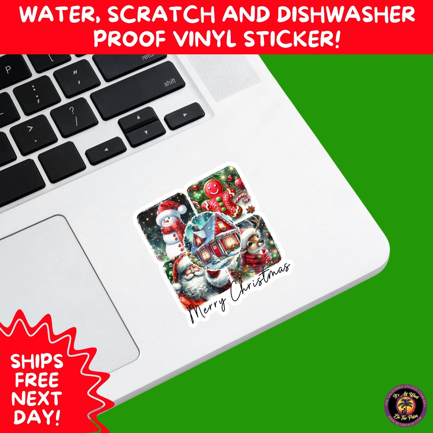 CHRISTMAS STICKER PACK | Festive Holiday Decor Vinyl Stickers Perfect for Journals Gifts Planners Stocking Stuffers Winter for coffee lovers