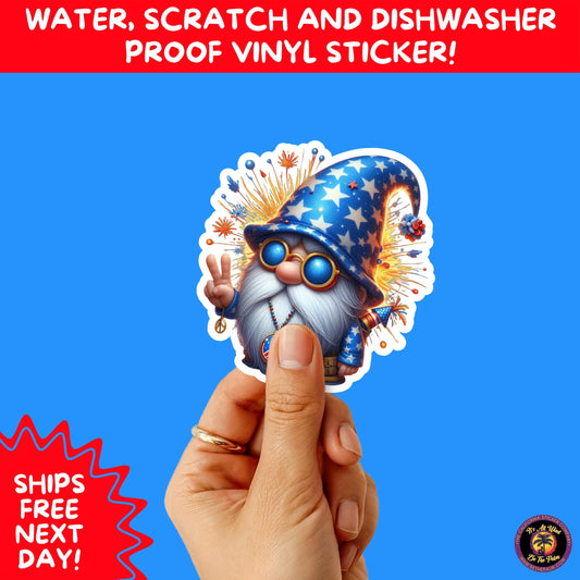 4th of july | sticker pack independence day vinyl decals, usa flag, fireworks, red white blue summer holiday patriotic sticker set