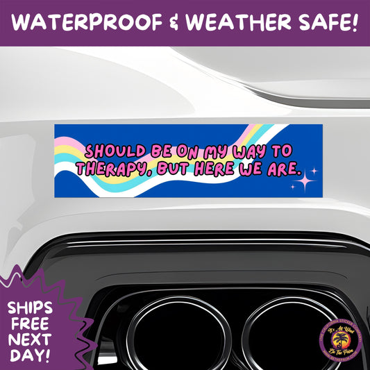 BUMPER STICKER | Funny Vinyl Decals for Cars Trucks Laptops Durable Waterproof Outdoor Sticker Gift for Drivers and Road Trips