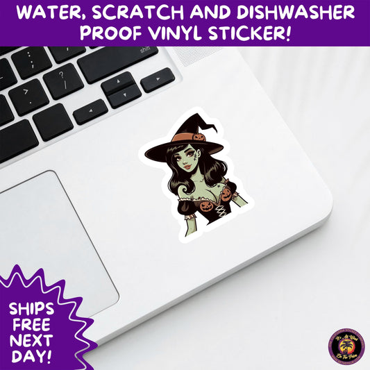 HALLOWEEN VINYL STICKERS | Spooky Ghosts, Witches, Pumpkins, Skulls and Bats – Waterproof Halloween Sticker Pack for All Ages