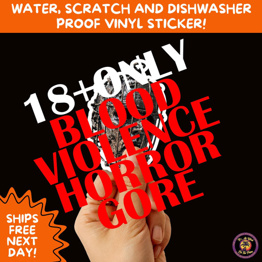 GORE HORROR STICKERS | Creepy Vibe Aesthetic – Blood, Skulls, Guts, and Creepy Vinyl Art for Halloween and Alternative Style Fans