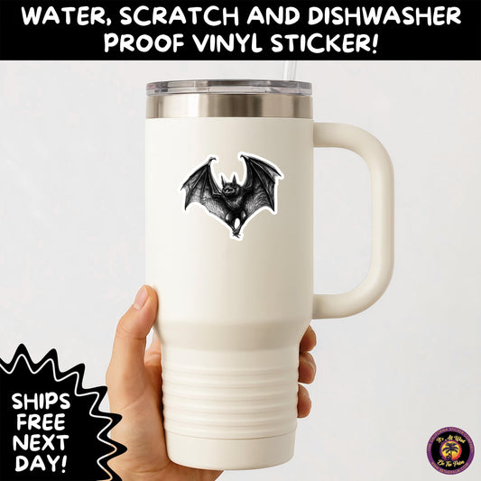 GOTHIC BAT STICKERS | for Alternative Aesthetic Lovers Spooky Vibe Cute Creepy Goth Accessories for Journal Laptop or Water Bottle Decor