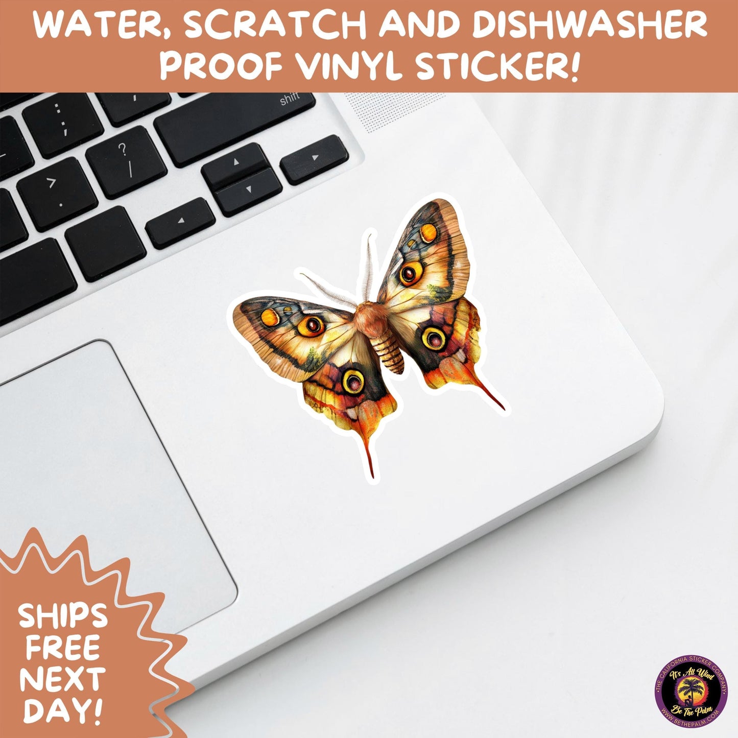GOTH MOTH STICKERS | Gothic Insect Vinyl Stickers, Dark Aesthetic Stickers for Laptops Journals, Spooky Bug Stickers, Moth Witchy Decor
