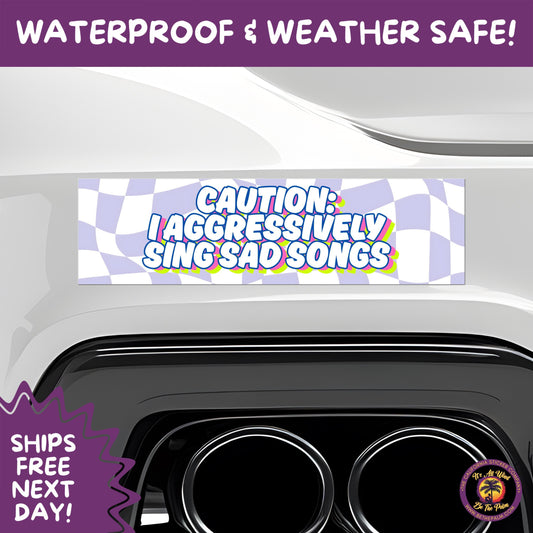 BUMPER STICKER | Funny Vinyl Decals for Cars Trucks Laptops Durable Waterproof Outdoor Sticker Gift for Drivers and Road Trips