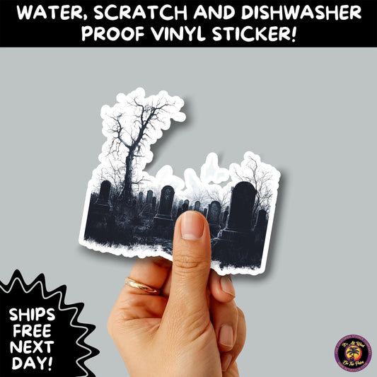 DARK GOTHIC STICKERS – Witchcore, Spooky, Occult, Alternative Vinyl Decals for Journals, Water Bottles, cemetery, headstone, and MacBooks