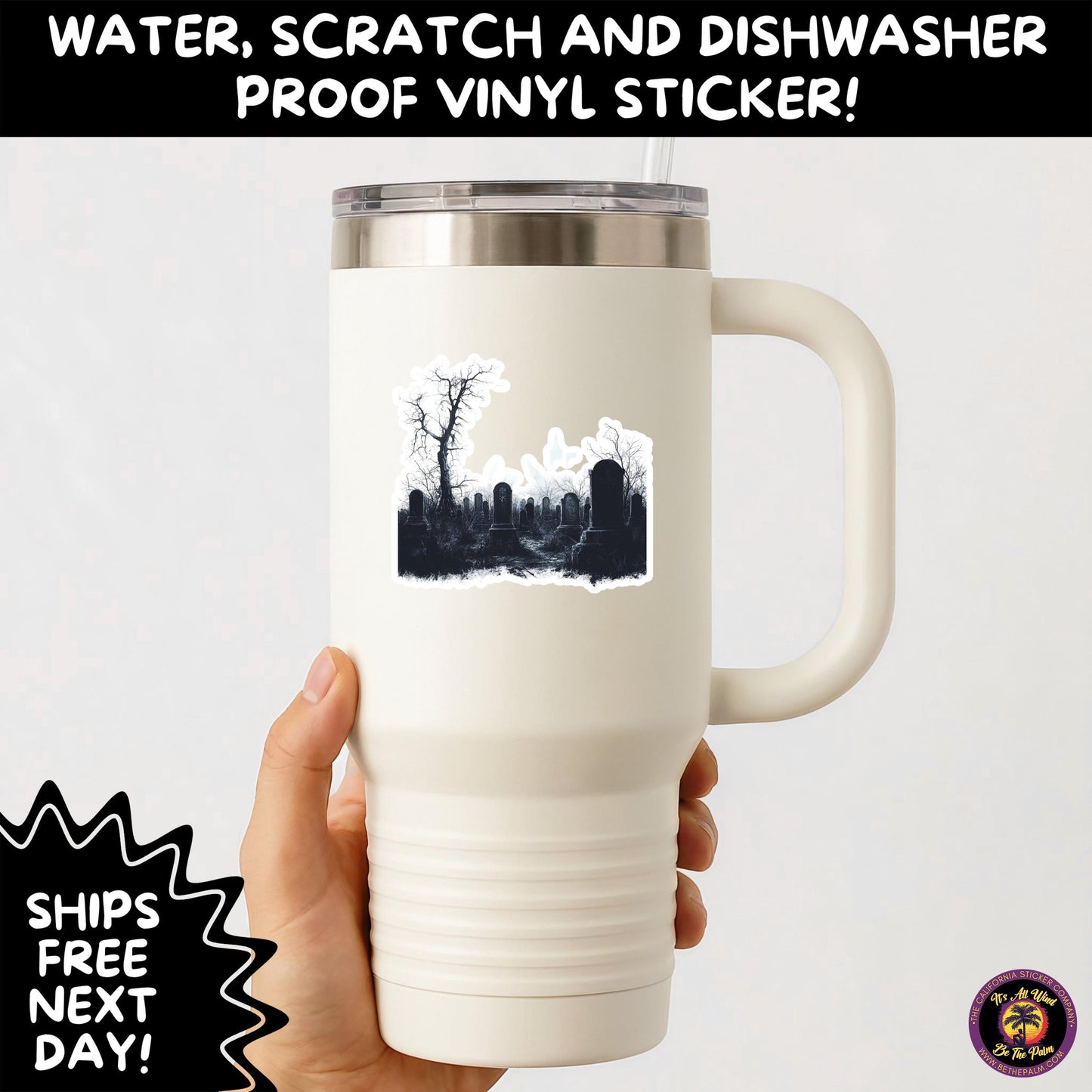 DARK GOTHIC STICKERS – Witchcore, Spooky, Occult, Alternative Vinyl Decals for Journals, Water Bottles, cemetery, headstone, and MacBooks