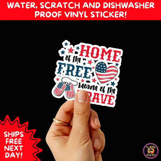 VETERAN STICKERS | Veteran Made Patriotic Vinyl Decals for Military Support, Army Navy Marine Veteran Gifts, American Flag Bumper Sticker