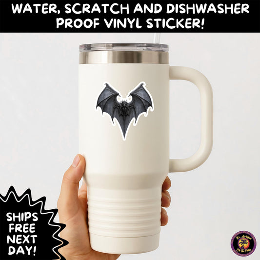 GOTHIC BAT STICKERS | for Alternative Aesthetic Lovers Spooky Vibe Cute Creepy Goth Accessories for Journal Laptop or Water Bottle Decor