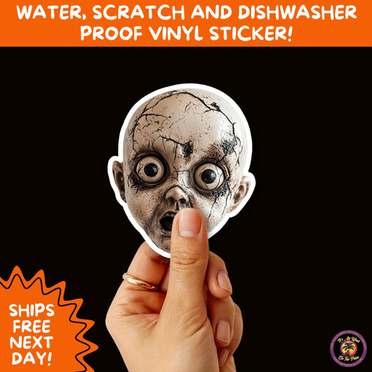 HORROR DOLL STICKERS Spooky Cute Creepy Girl Stickers – Perfect for Halloween, Scrapbooking, and Horror Aesthetic Fans