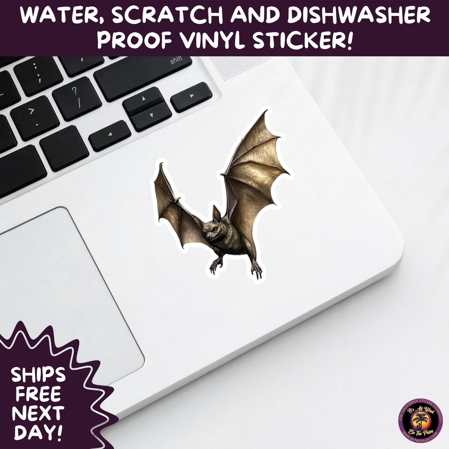 GOTHIC BAT STICKERS | for Alternative Aesthetic Lovers Spooky Vibe Cute Creepy Goth Accessories for Journal Laptop or Water Bottle Decor