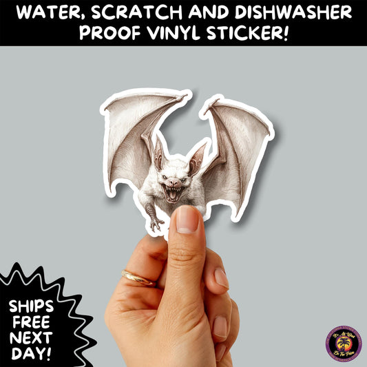 GOTHIC BAT STICKERS | for Alternative Aesthetic Lovers Spooky Vibe Cute Creepy Goth Accessories for Journal Laptop or Water Bottle Decor