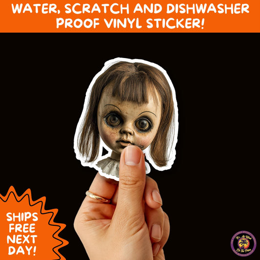 HORROR DOLL STICKERS Spooky Cute Creepy Girl Stickers – Perfect for Halloween, Scrapbooking, and Horror Aesthetic Fans