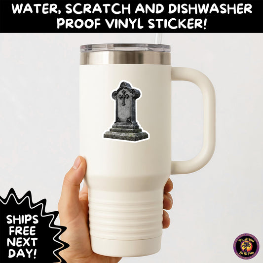 DARK GOTHIC STICKERS – Witchcore, Spooky, Occult, Alternative Vinyl Decals for Journals, Water Bottles, cemetery, headstone, and MacBooks