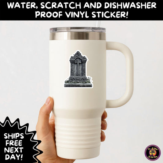 DARK GOTHIC STICKERS – Witchcore, Spooky, Occult, Alternative Vinyl Decals for Journals, Water Bottles, cemetery, headstone, and MacBooks