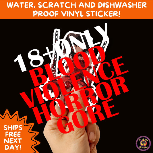 GORE HORROR STICKERS | Creepy Vibe Aesthetic – Blood, Skulls, Guts, and Creepy Vinyl Art for Halloween and Alternative Style Fans